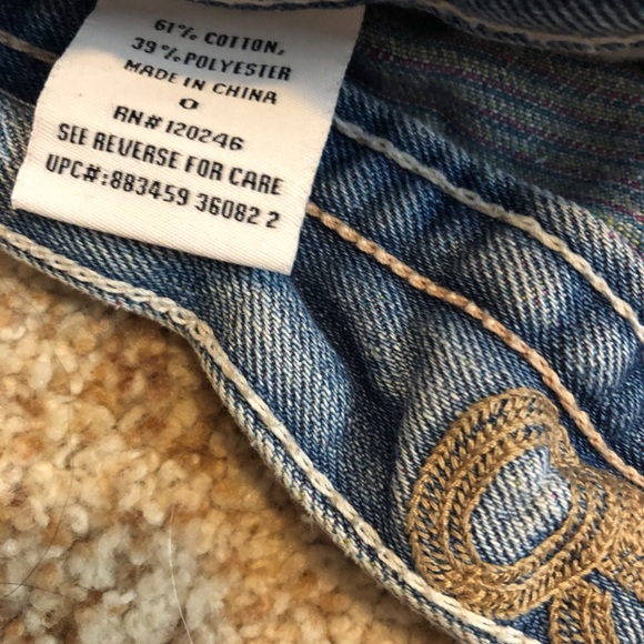 Bongo Distressed Rainbow Denim Shorts SZ 0 - Picture 4 of 5